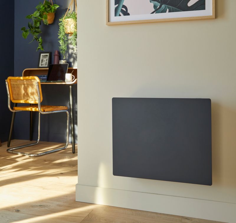 GoodHome Saris elektrisk radiator 1000 W i antracit