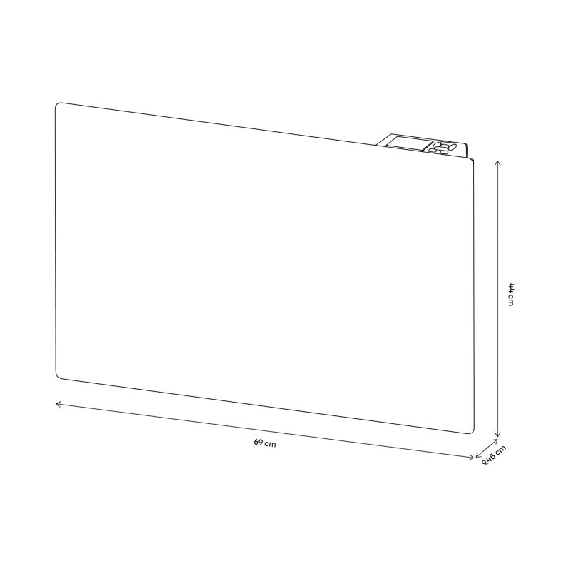 GoodHome Saris elektrisk radiator 1000 W i antracit