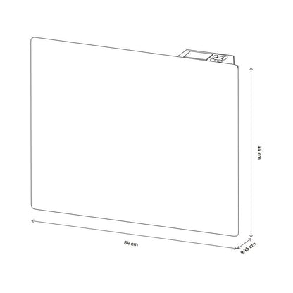 GoodHome Saris elektrisk radiator 1000 W hvid