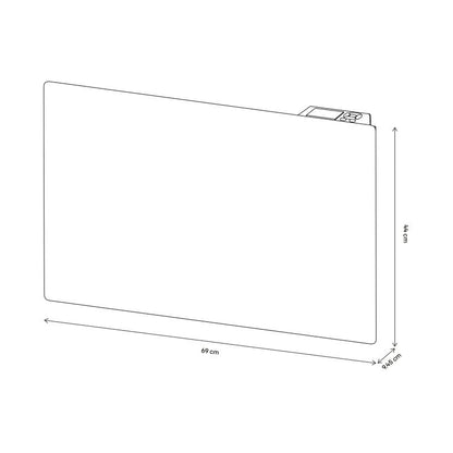 Elektrisk radiator GoodHome Saris 2000 W hvid