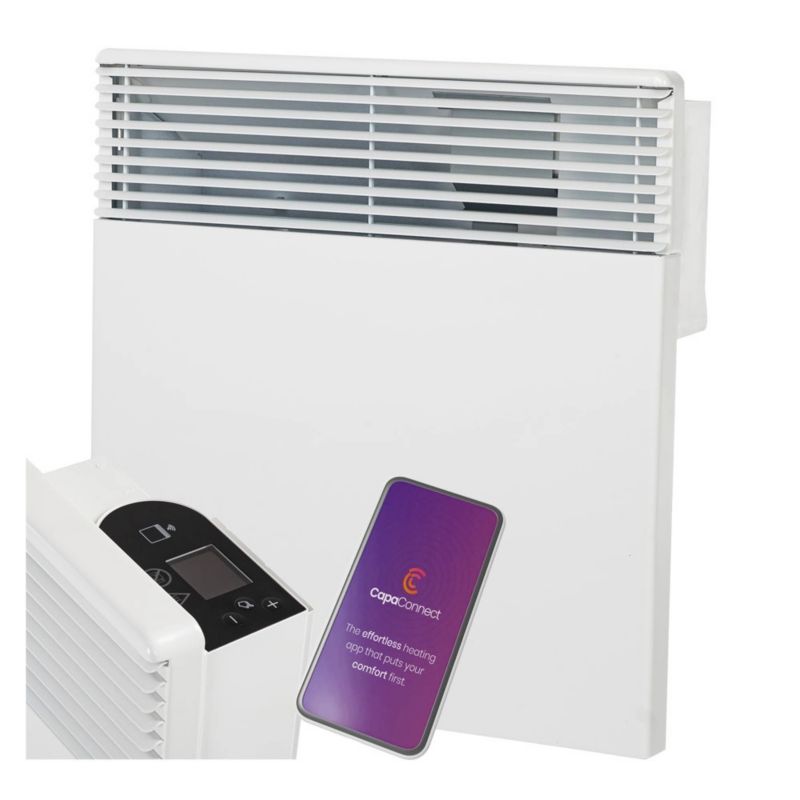 El-Radiator Konvektor 1000W Wi-Fi IP24 42x44 cm Hvid
