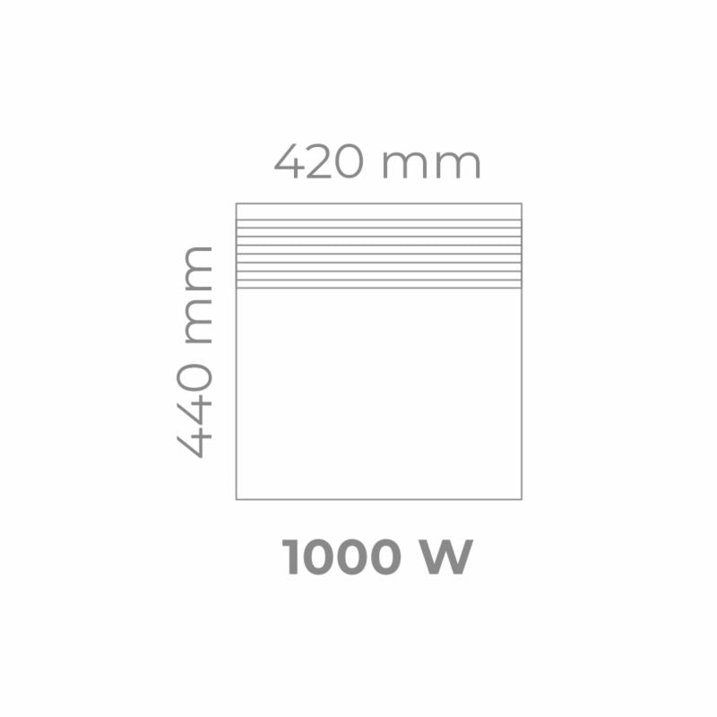 El-Radiator Konvektor 1000W Wi-Fi IP24 42x44 cm Hvid