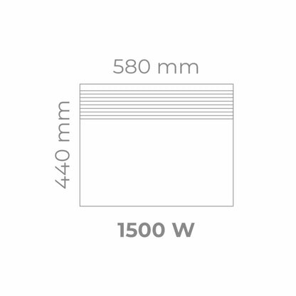 El-Radiator Konvektor 1500W Wi-Fi Hvid