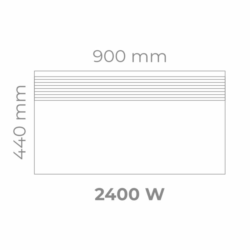 El-Radiator Konvektor 2500W Wi-Fi Hvid