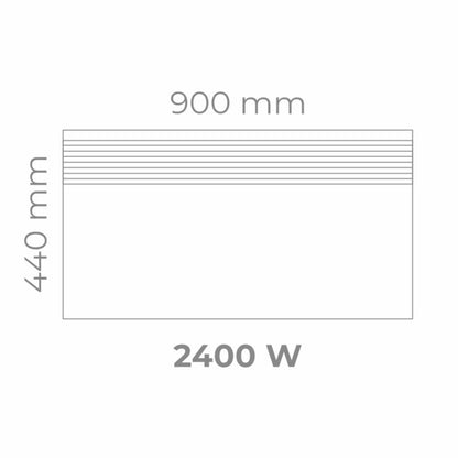 El-Radiator Konvektor 2500W Wi-Fi Hvid