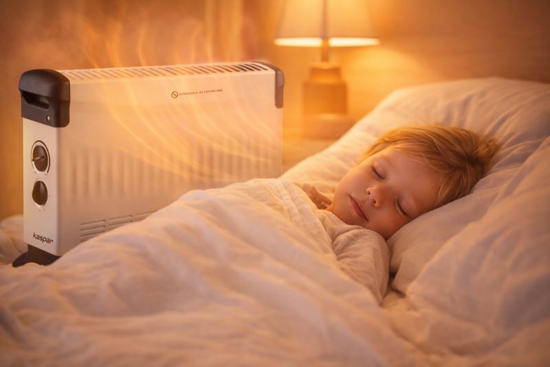 Konvektorradiator 2000W med Termostat Hvid | 5905811978478