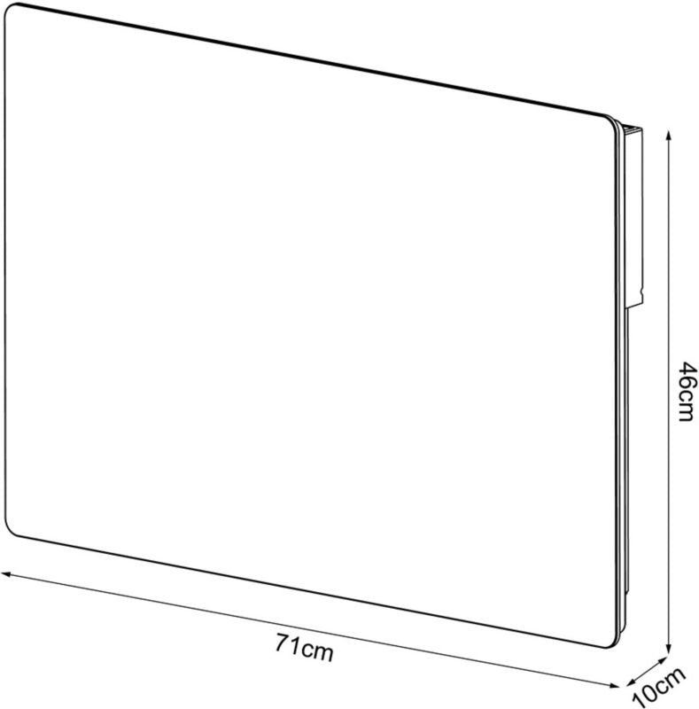 Elektrisk radiator Leya 1500 W hvid