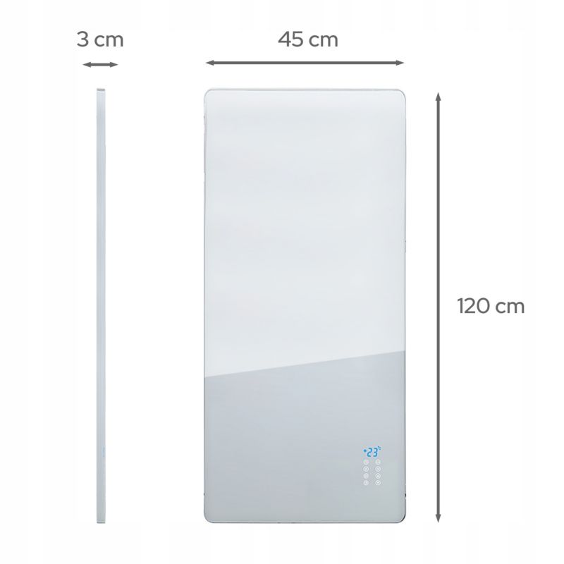 El-radiator GH-08 45x120 cm 800W Hvid | GH-08