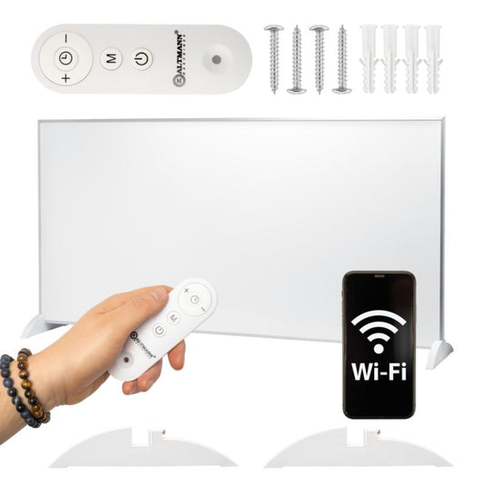 Kaltmann 720W infrarød el-radiator med Wi-Fi og fjernbetjening til 24 m², 1 stk.