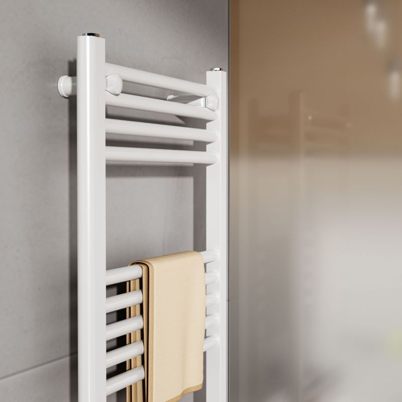 Elektrisk Håndklædetørrer 50x98 cm Hvid med Termostat 500W