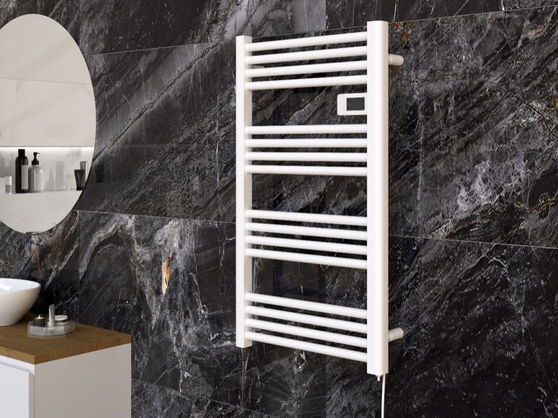 Elektrisk Håndklædetørrer 500W 54x96 cm Hvid