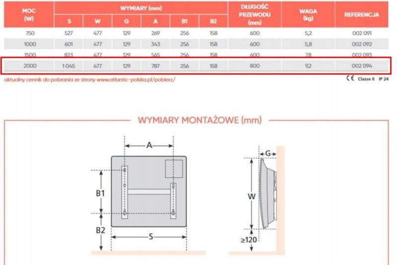 Elradiator Solius Wi-Fi 2000W 104,5x47,7 cm Hvid