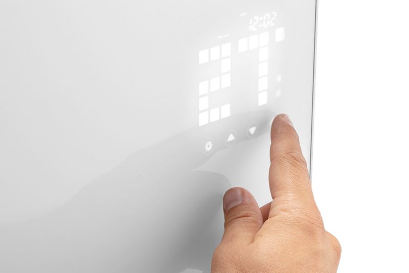 Elektrisk Konvektorradiator 2000W IP24 Hærdet Glas