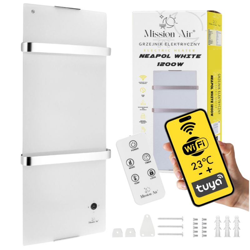 Konvektorradiator NEAPOL 1200W WiFi Hvid