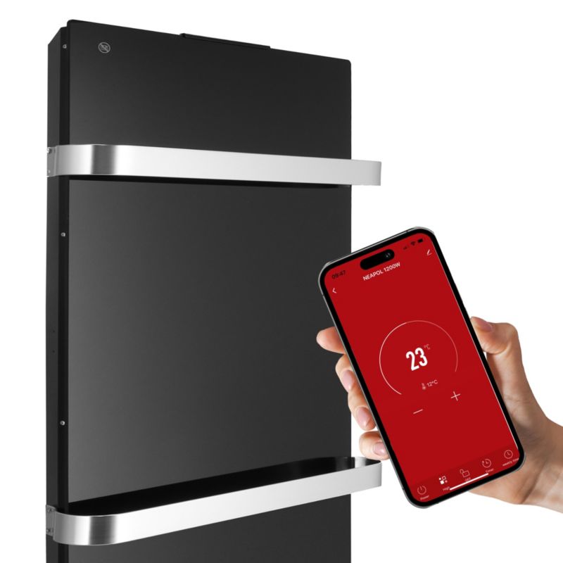 Konvektorradiator Neapol 1200W WiFi Sort