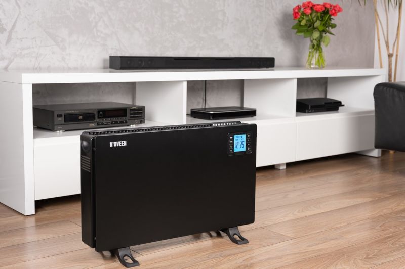 Konvektorradiator CH7100 LCD 2000W 60x21x37,5 cm Sort