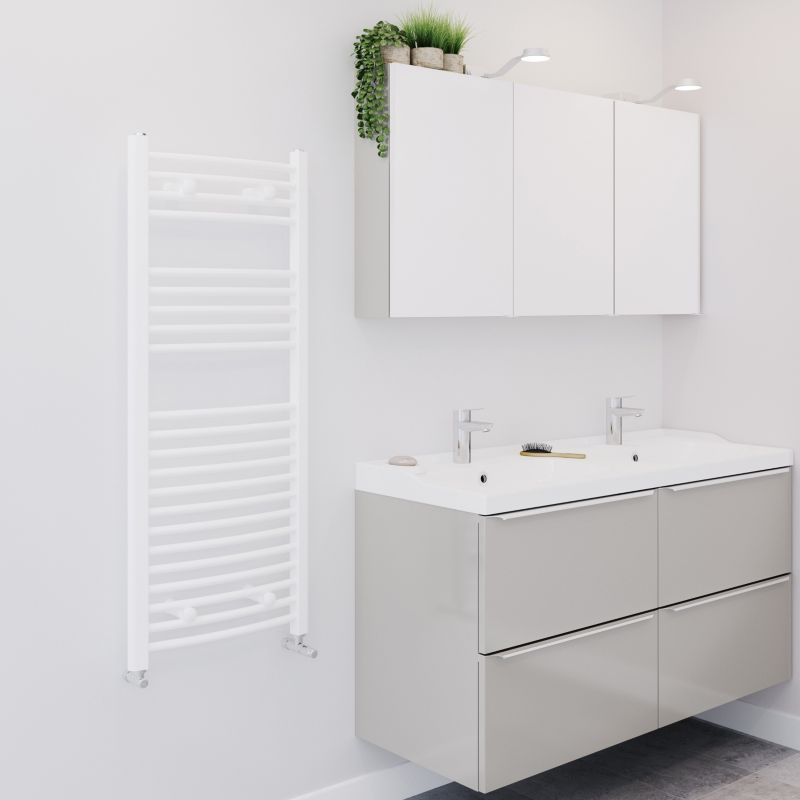 Blyss profileret badeværelsesradiator 1100 x 450 mm hvid
