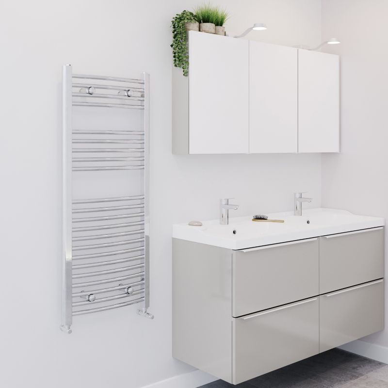 Blyss profileret badeværelsesradiator 1100 x 450 mm krom