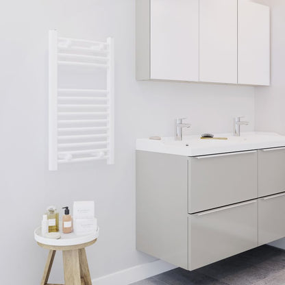 Profilvarmet badeværelsesradiator Blyss 700 x 400 mm hvid