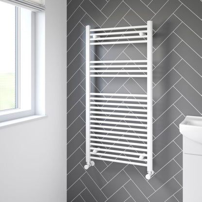Flomasta flad badeværelsesradiator 120 x 60 cm hvid