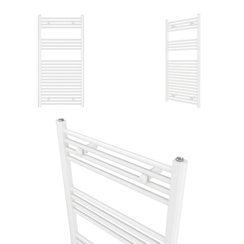 Flomasta flad badeværelsesradiator 120 x 60 cm hvid