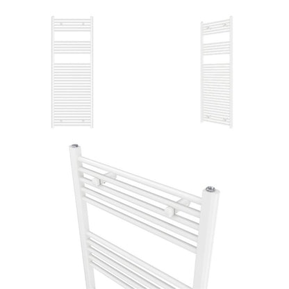 Flomasta flad badeværelsesradiator 160 x 60 cm hvid