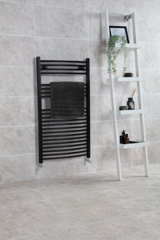 Flomasta Profil badeværelsesradiator 110 x 60 cm mat-sort