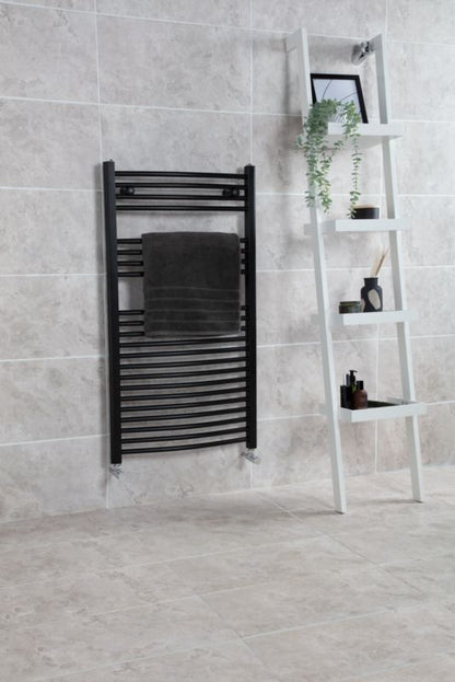 Flomasta Profil badeværelsesradiator 110 x 60 cm mat-sort