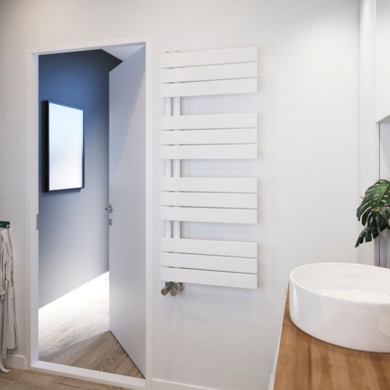 GoodHome Boxwood badeværelsesradiator 120 x 50 cm hvid