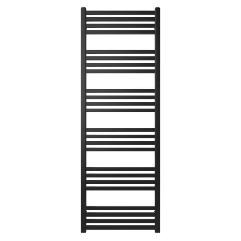GoodHome Duala badeværelsesradiator 128 x 45 cm mat-sort