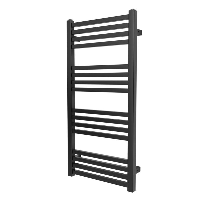 GoodHome Duala badeværelsesradiator 83 x 40 cm mat-sort