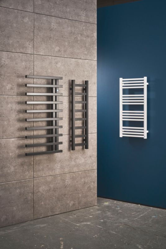 Badeværelsesradiator Instal-Projekt Giulietta 90 x 50 cm mat-sort