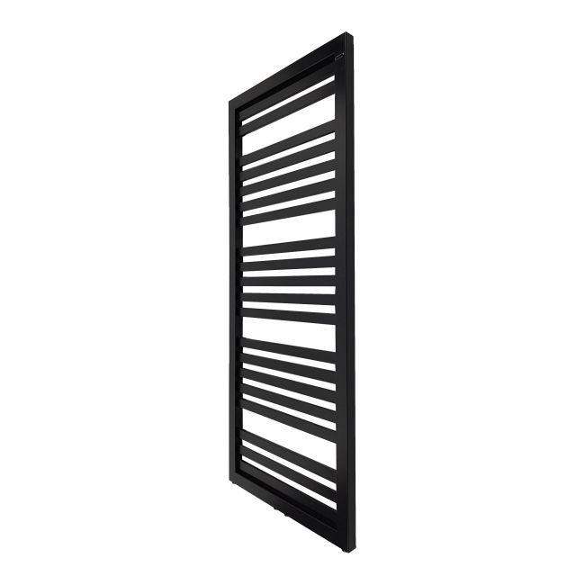 Sort badeværelsesradiator Kleo 128 x 54 cm