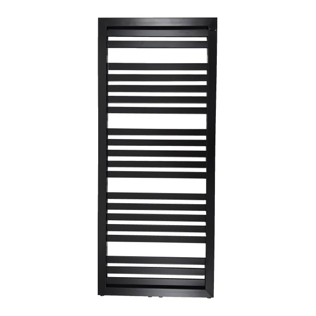 Sort badeværelsesradiator Kleo 128 x 54 cm