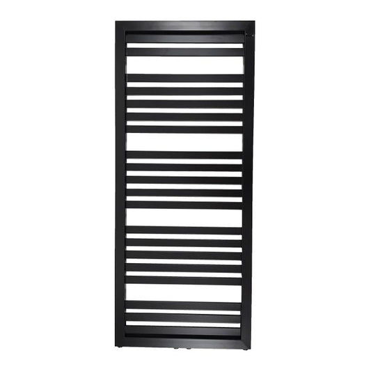 Sort badeværelsesradiator Kleo 128 x 54 cm