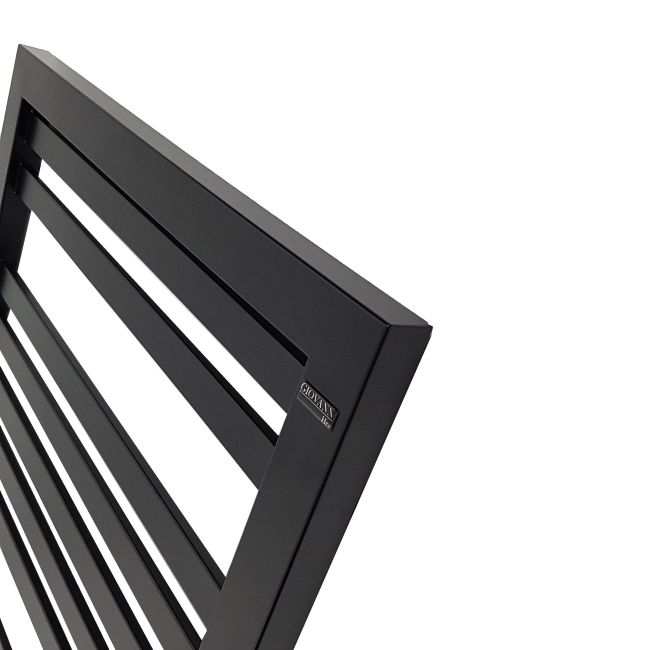 Sort badeværelsesradiator Kleo 128 x 54 cm