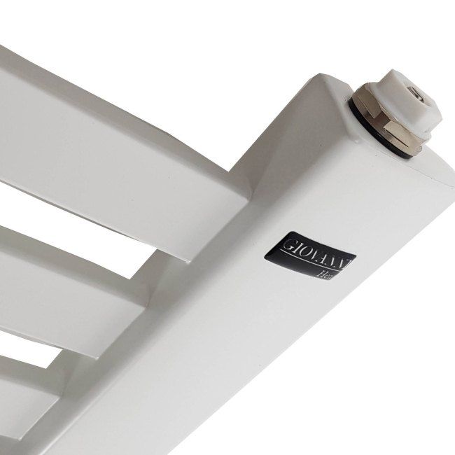 Mat hvid badeværelsesradiator Rubin 75 x 48 cm