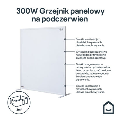 Infrarødt Varmeapparat 300 W Hvid Bærbar