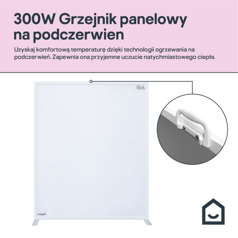 Infrarødt Varmeapparat 300 W Hvid Bærbar