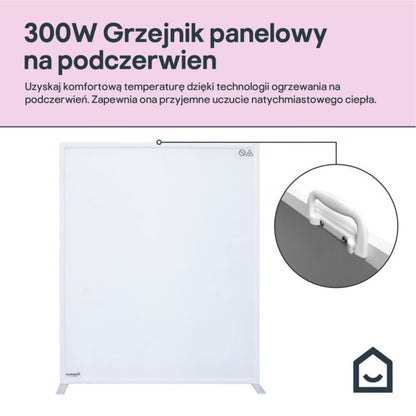 Infrarødt Varmeapparat 300 W Hvid Bærbar