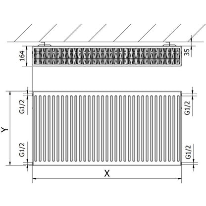 Mexen panelradiator 900x1800 hvid 5728 W 1 stk.