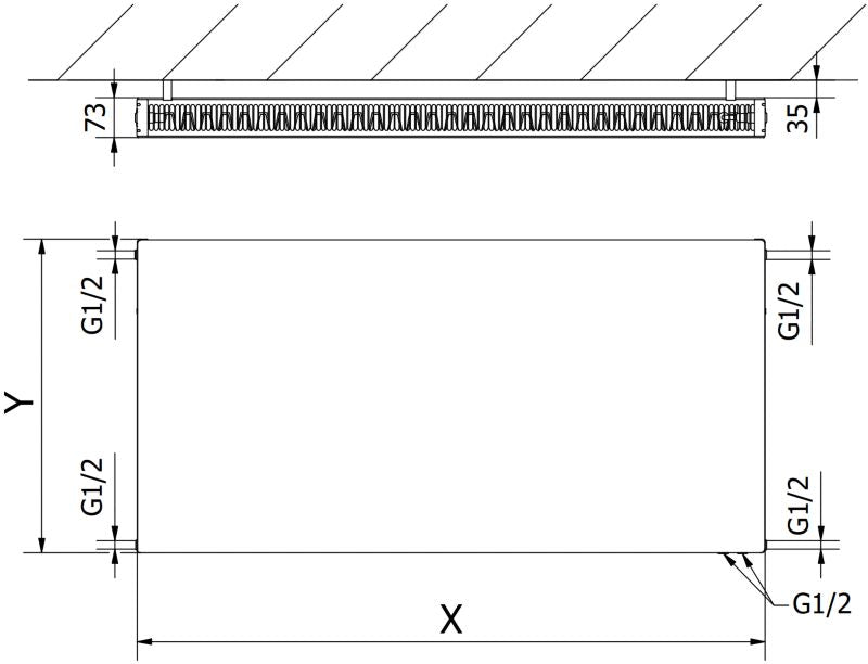 Mexen Flat CVF21 panelradiator 600 x 700 hvid 847 W