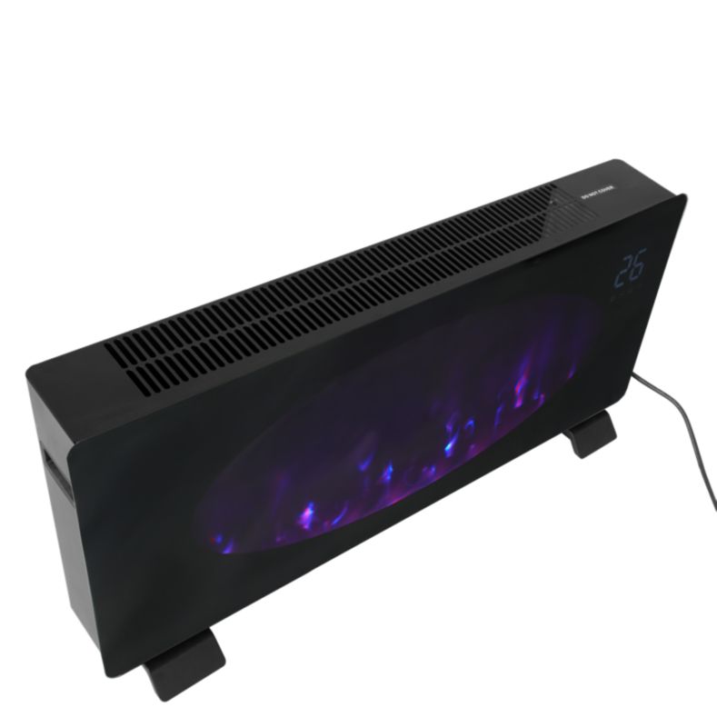 Panelradiator HPC701 2000W med Flammeeffekt Sort