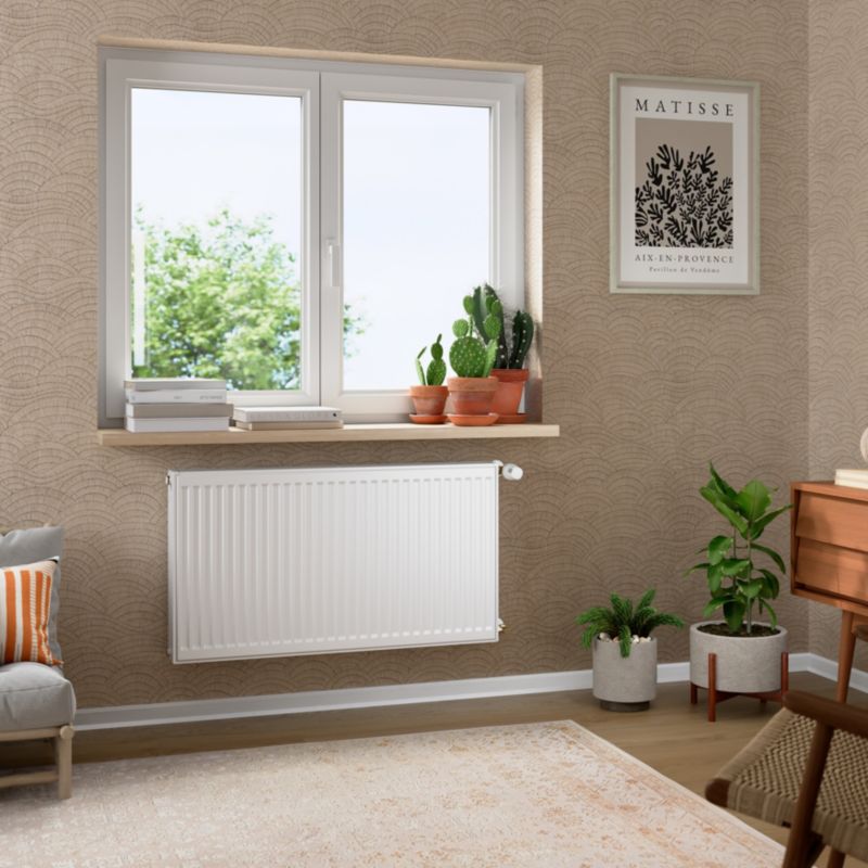 Stålradiator C22 55x100 cm Hvid