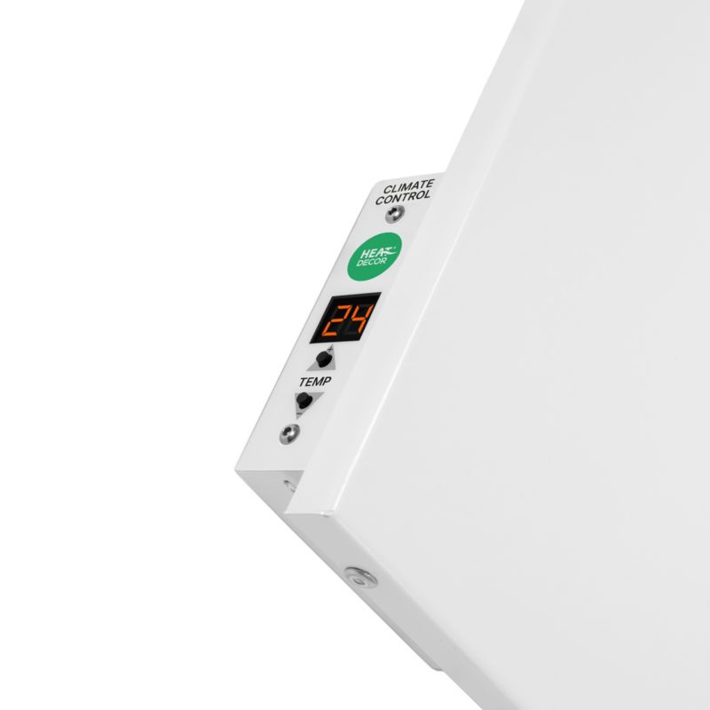 Stålinfrarødvarmer HD-WAVE STEEL med termostat 1000 W hvid