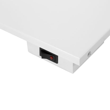 Stålradiator med infrarød varme HD-WAVE STEEL med tænd/sluk-knap 500 W hvid