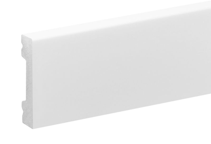 Gulvliste Hvid Højglans 244x4x1 cm