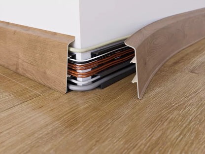 Gulvliste PVC 250 cm Brun Træstruktur