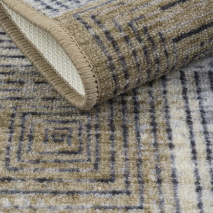Gulvløber 60x100 cm Beige Antiskrid Polyester