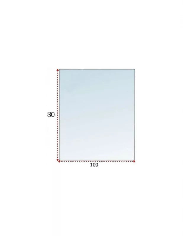 Gulvplade Hærdet Glas 100x80 cm | 5904326321939
